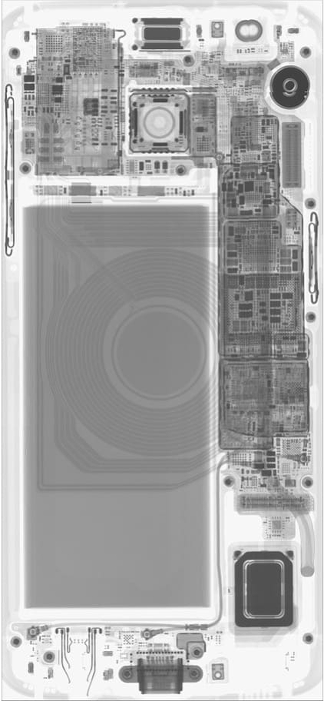 无需拆卸手机组件X射线可透视智能手机的内部特征和组件