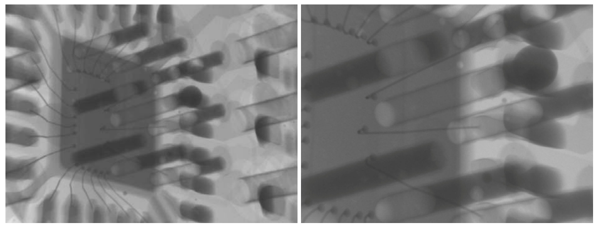 X-ray检测出不合格的QFN焊点