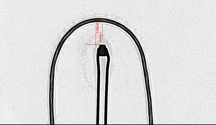 感应器芯片与玻璃外罩距离测量