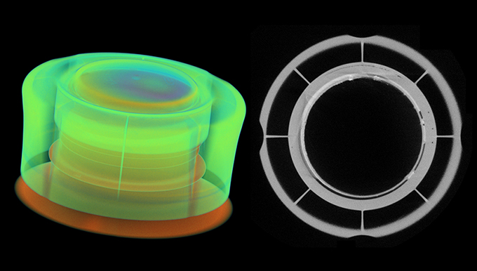 通过对咖啡瓶的扫描，发现其密封结构未与瓶盖内壁有效接触，密封性能不足，存在渗漏风险。