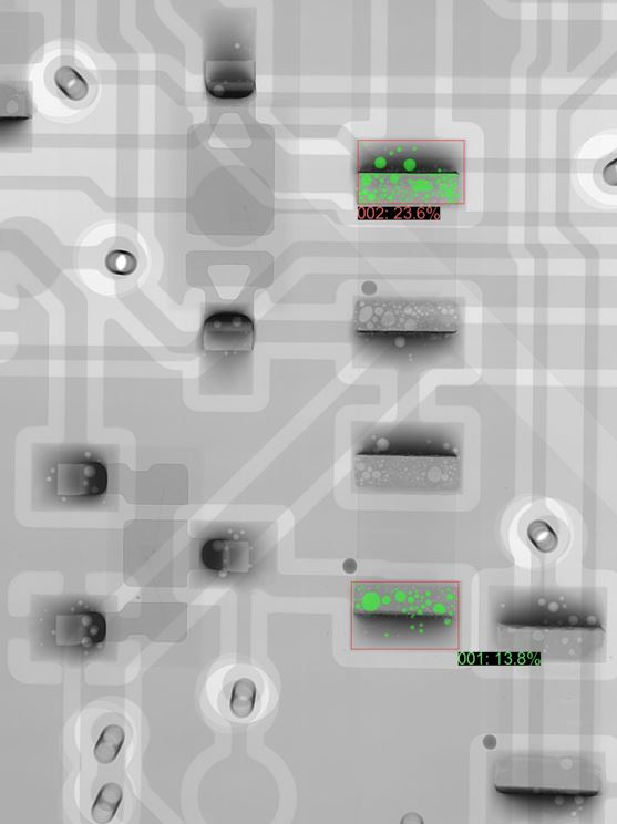 焊点孔隙率X-ray数字成像 焊点孔隙率X-ray数字成像